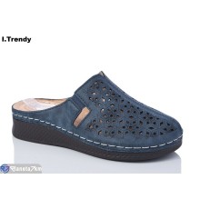 Шлепки жіночі на літо (8 пар р.37-42) синій  "Trendy"