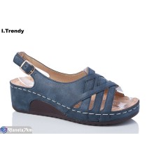 Босоніжки жіночі на літо (8 пар р.37-42) синій  "Trendy"