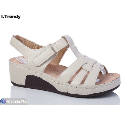 Босоніжки жіночі на літо (8 пар р.37-42) бежевий  "Trendy"