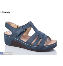 Босоніжки жіночі на літо (8 пар р.37-42) синій  "Trendy"