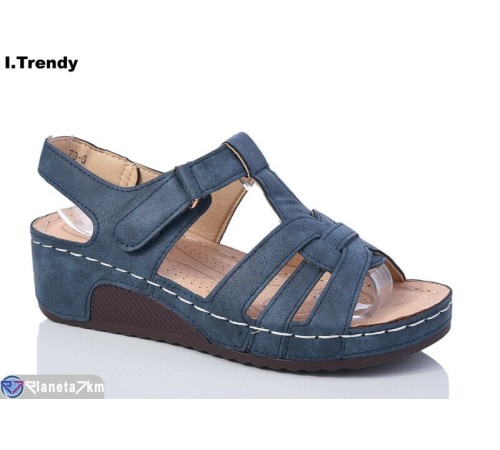 Босоніжки жіночі на літо (8 пар р.37-42) синій  "Trendy"