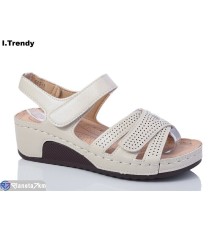 Босоніжки жіночі на літо (8 пар р.37-42) бежевий  "Trendy"