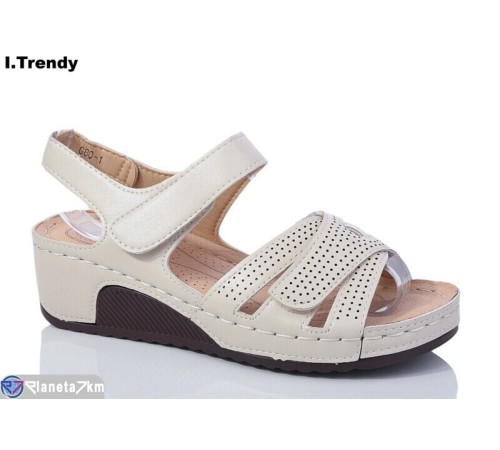 Босоніжки жіночі на літо (8 пар р.37-42) бежевий  "Trendy"