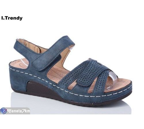 Босоніжки жіночі на літо (8 пар р.37-42) синій  "Trendy"