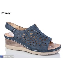 Босоніжки жіночі на літо (8 пар р.37-42) синій  "Trendy"