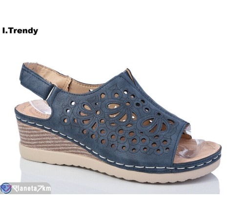 Босоніжки жіночі на літо (8 пар р.37-42) синій  "Trendy"