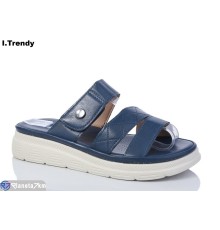 Шлепки жіночі на літо (8 пар р.36-41) синій  "Trendy"