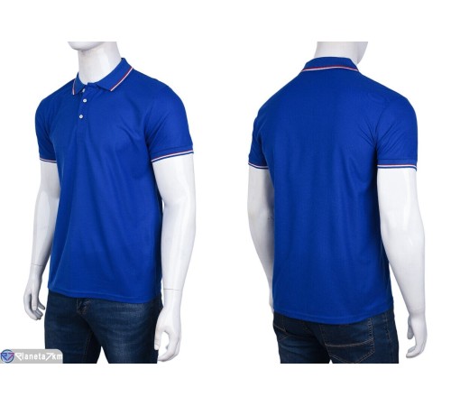 Футболка чоловіча на літо (5 шт. р.сетка S-2XL) синій  "Kalabok"