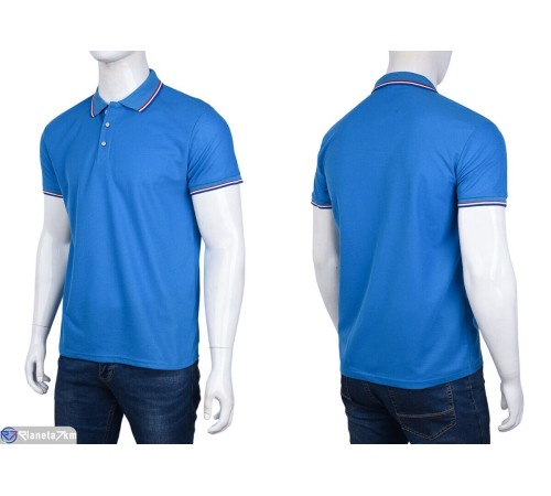 Футболка чоловіча на літо (5 шт. р.сетка S-2XL) синій  "Kalabok"