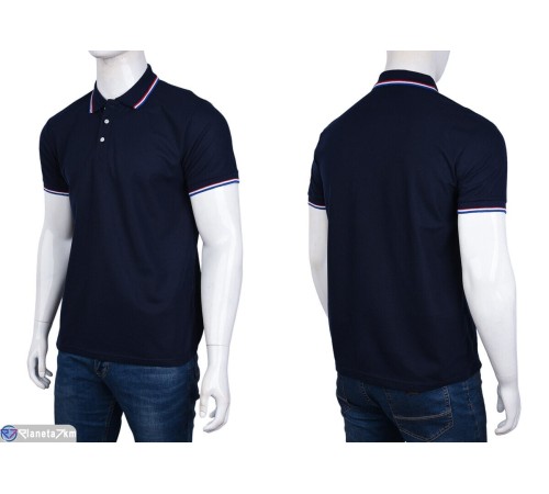 Футболка чоловіча на літо (5 шт. р.сетка S-2XL) синій  "Kalabok"