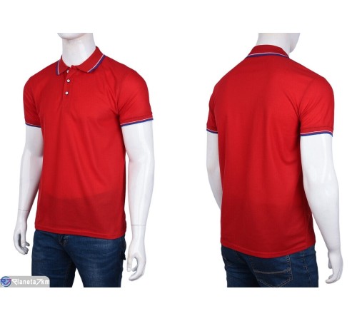 Футболка чоловіча на літо (5 шт. р.сетка S-2XL) червоний  "Kalabok"