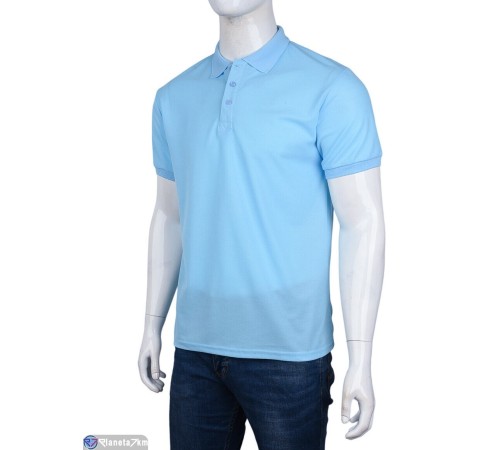 Футболка чоловіча на літо (10 шт. р.сетка S-2XL) блакитний  "Kalabok"