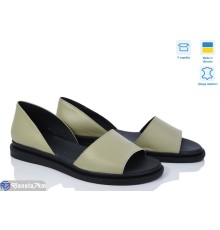 Босоніжки жіночі на літо (6 пар р.36-40) зелений  "GARRA"