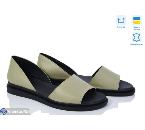 Босоніжки жіночі на літо (6 пар р.36-40) зелений  "GARRA"