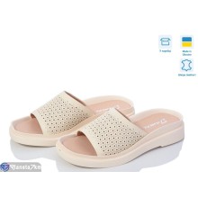 Шлепки жіночі на літо (8 пар р.36-41) бежевий  "FOX"