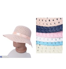 Капелюх жіночий на літо (5 шт. р.сетка One size) мікс  "CAROLLA"