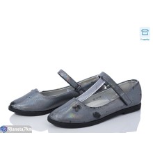 Дитячі туфлі на весну/осінь (8 пар р.31-36) сірий  "Kalabok"