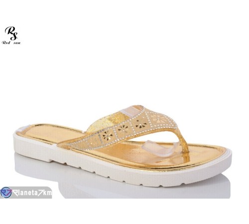 Шлепки жіночі на літо (12 пар р.36-41) золотий  "Red Sun"
