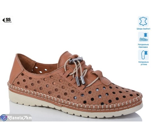 Туфлі жіночі на літо (8 пар р.36-40) коричневий  "KLAKSON"
