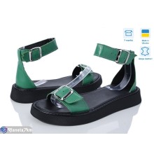 Босоніжки жіночі на літо (6 пар р.36-40) зелений  "GARRA"