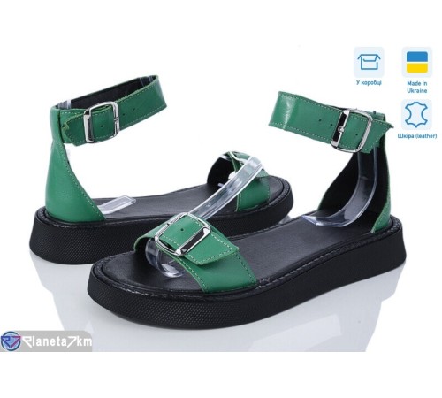 Босоніжки жіночі на літо (6 пар р.36-40) зелений  "GARRA"
