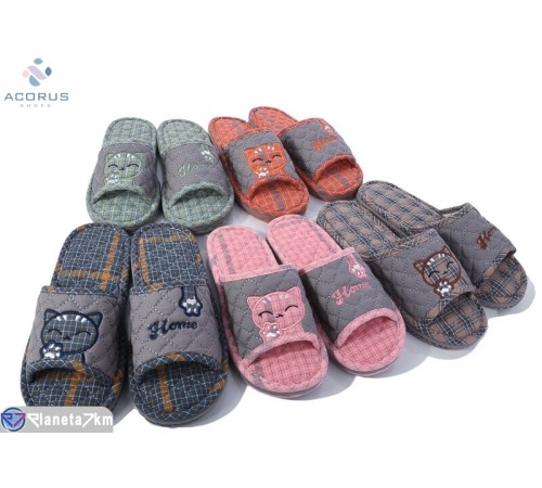 Тапки жіночі на весну/осінь (10 пар р.38-44) мікс  "Acorus"