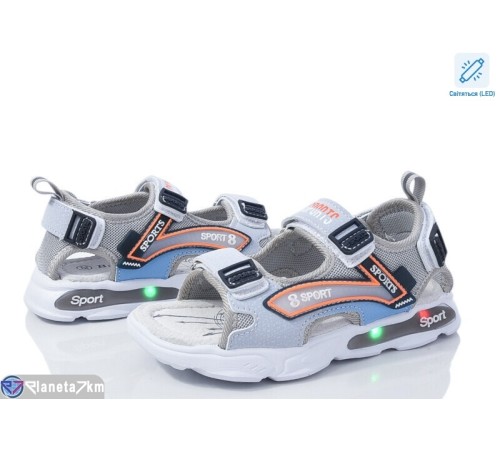 Сандалі дитячі на літо (12 пар р.27-32) сірий "Normashoes" Сандалі дитячі на літо (12 пар р.27-32) сірий "Normashoes"