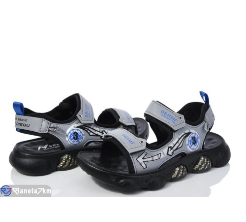 Сандалі дитячі на літо (6 пар р.32-37) сірий "Normashoes" Сандалі дитячі на літо (6 пар р.32-37) сірий "Normashoes"