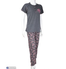 Піжама жіноча на весну/осінь (6 шт. р.сетка M-XL) сірий  "Lorinda"