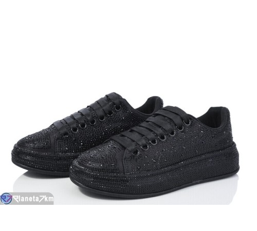 Кросівки жіночі на весну/осінь (8 пар р.36-41) чорний  "LOREDANA"