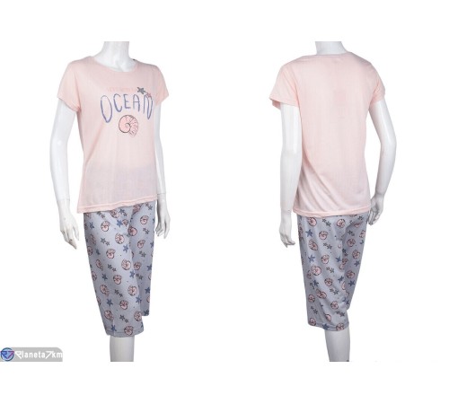 Піжама жіноча на весну/осінь (4 шт. р.сетка S-XL) рожевий "Lorinda" Піжама жіноча на весну/осінь (4 шт. р.сетка S-XL) рожевий "Lorinda"