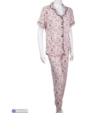 Піжама жіноча на весну/осінь (4 шт. р.сетка S-XL) рожевий  "Lorinda"