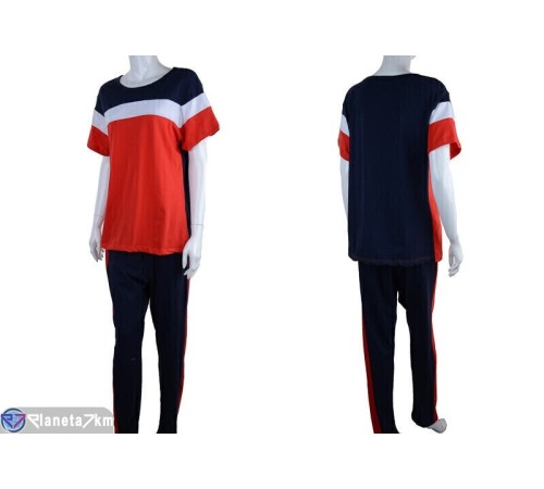 Піжама жіноча на весну/осінь (3 шт. р.сетка 2XL-4XL) червоний "Lorinda" Піжама жіноча на весну/осінь (3 шт. р.сетка 2XL-4XL) червоний "Lorinda"