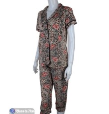 Піжама жіноча на літо (3 шт. р.сетка M-XL) коричневий  "Lorinda"