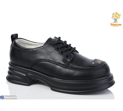 Дитячі туфлі на весну/осінь (8 пар р.35-39) чорний "TOMMY" Дитячі туфлі на весну/осінь (8 пар р.35-39) чорний "TOMMY"