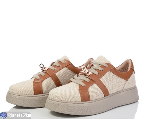 Кросівки жіночі на весну/осінь (6 пар р.36-40) бежевий  "MARADONA"