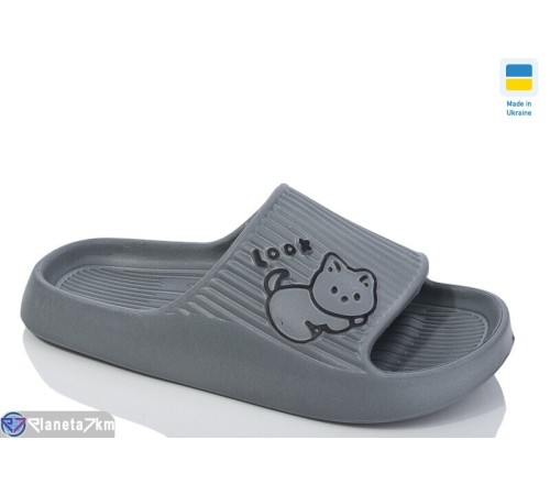 Шлепки жіночі на літо (8 пар р.36-41) сірий  "LOTTOS"