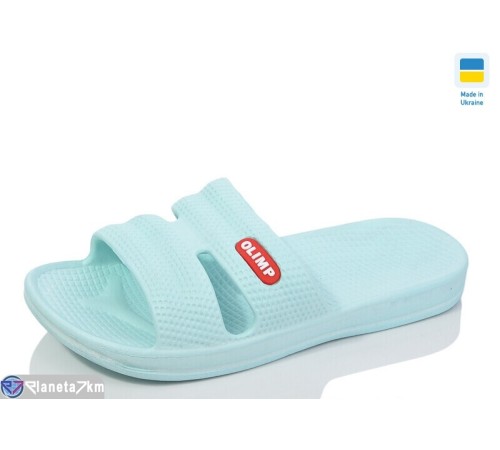 Шлепки жіночі на літо (8 пар р.37-41) зелений  "LOTTOS"