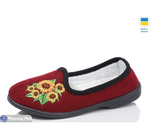 Тапки жіночі на весну/осінь (8 пар р.35-42) бордовий "LOTTOS" Тапки жіночі на весну/осінь (8 пар р.35-42) бордовий "LOTTOS"