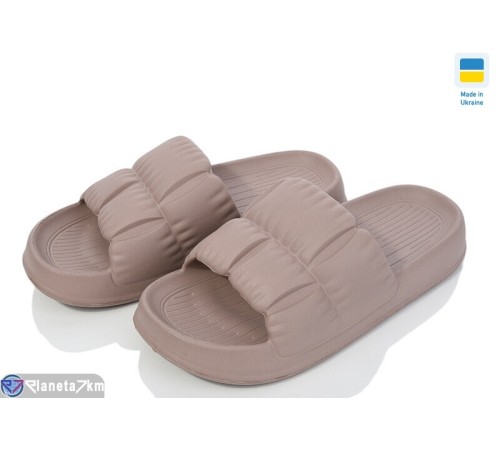 Шлепки жіночі на літо (6 пар р.36-41) коричневий  "Ladmir"