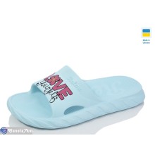 Шлепки жіночі на літо (8 пар р.36-41) блакитний  "LOTTOS"