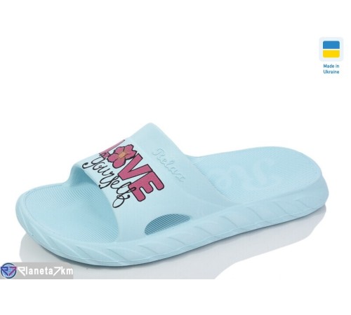 Шлепки жіночі на літо (8 пар р.36-41) блакитний  "LOTTOS"