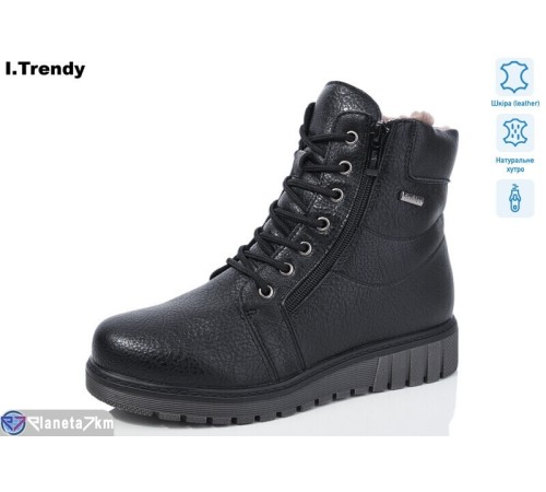 Черевики жіночі на зиму (6 пар р.37-42) чорний  "Trendy"