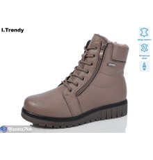 Черевики жіночі на зиму (6 пар р.37-42) коричневий  "Trendy"