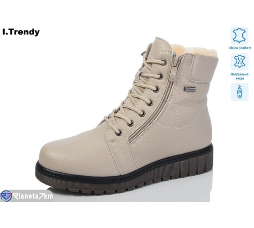 Черевики жіночі на зиму (6 пар р.37-42) бежевий  "Trendy"