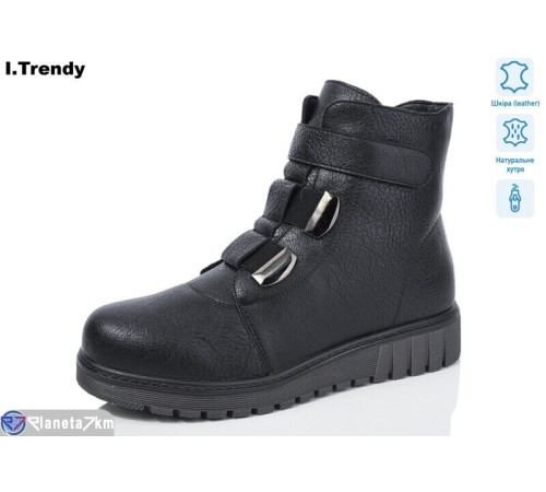 Черевики жіночі на зиму (6 пар р.37-42) чорний  "Trendy"