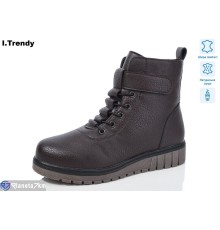 Черевики жіночі на зиму (6 пар р.37-42) коричневий  "Trendy"