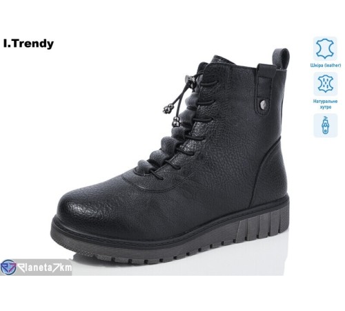 Черевики жіночі на зиму (6 пар р.37-42) чорний  "Trendy"