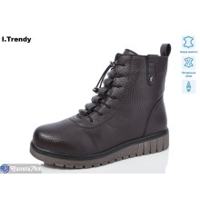 Черевики жіночі на зиму (6 пар р.37-42) коричневий  "Trendy"