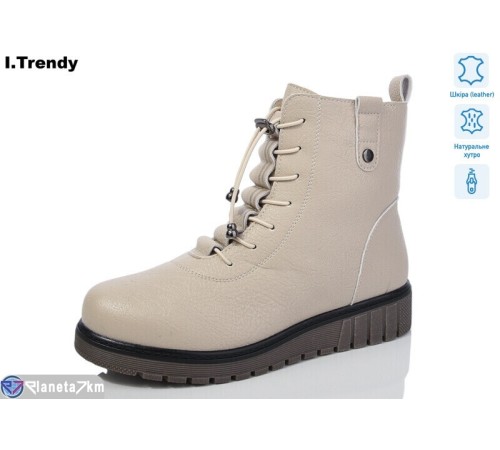 Черевики жіночі на зиму (6 пар р.37-42) бежевий  "Trendy"